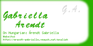 gabriella arendt business card